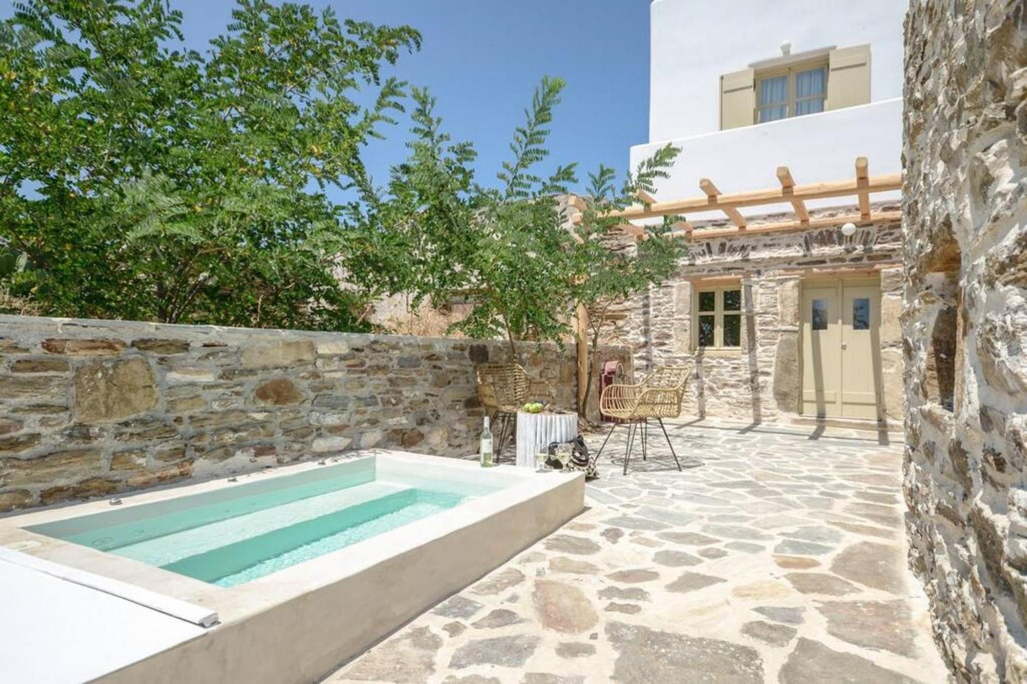 Villa Anthemion Naxos With Outdoor Jacuzzi Ano Sangrion エクステリア 写真