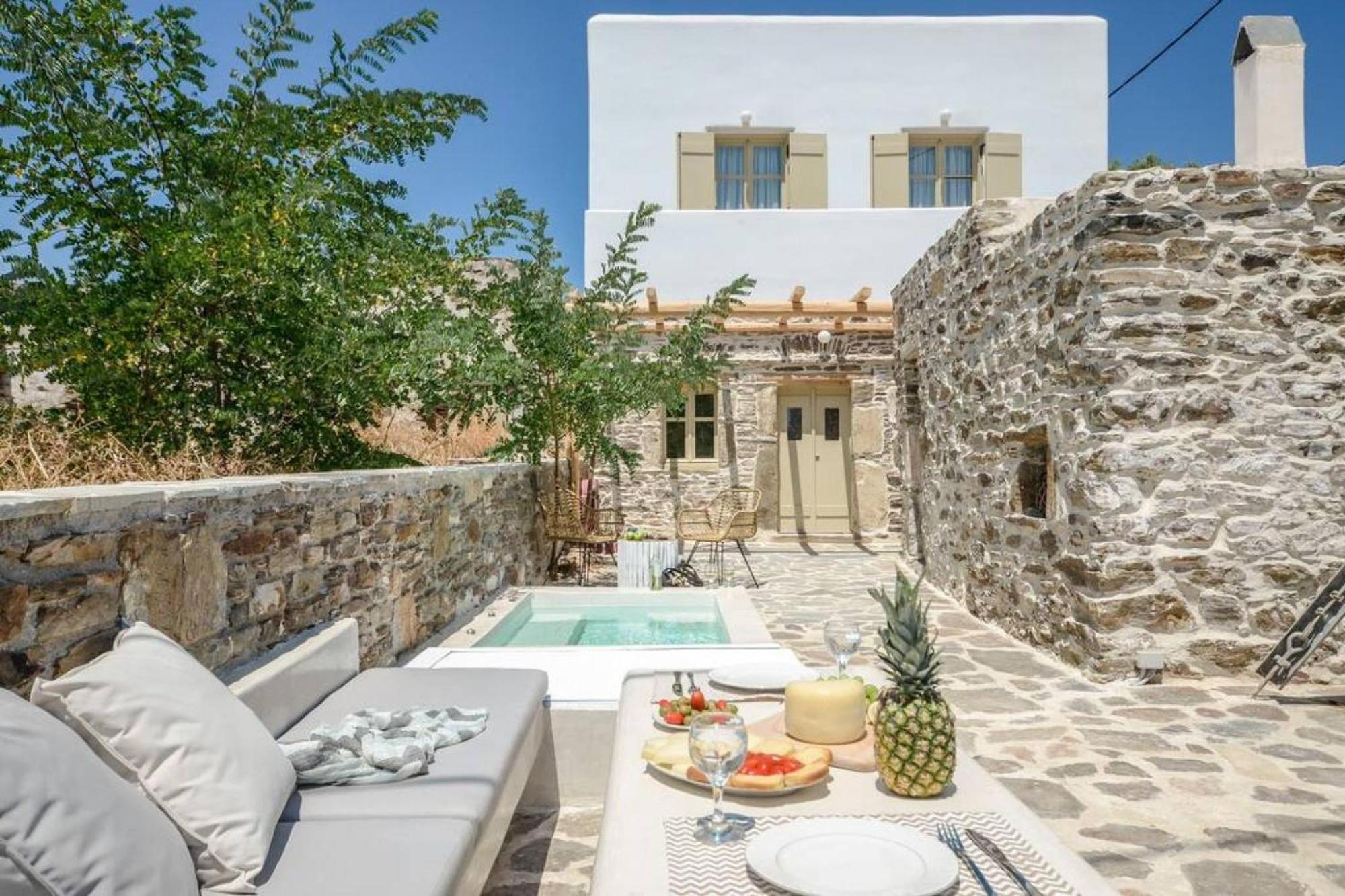 Villa Anthemion Naxos With Outdoor Jacuzzi Ano Sangrion エクステリア 写真